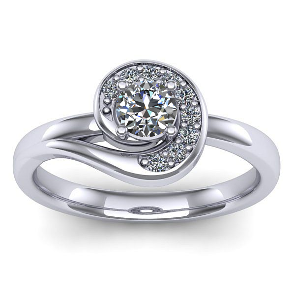 Inel de logodna cu diamant rotund