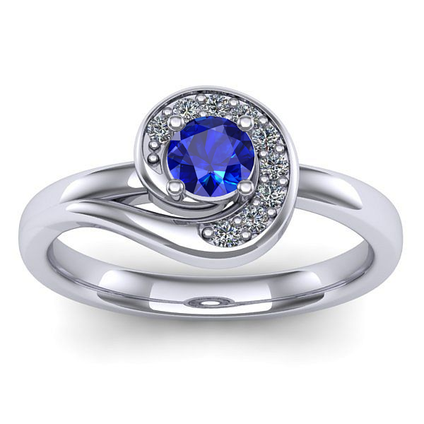 Inel cu safir rotund