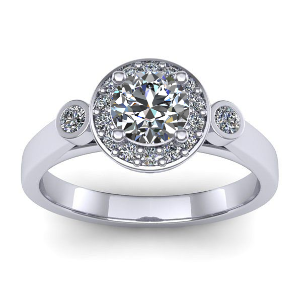 Inel logodna cu diamant rotund