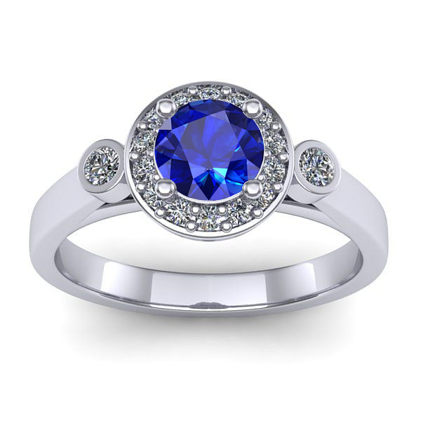 Inel cu safir rotund