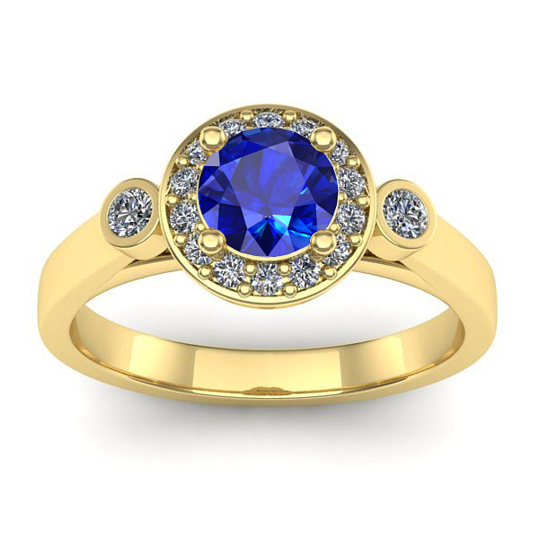 Inel cu safir rotund