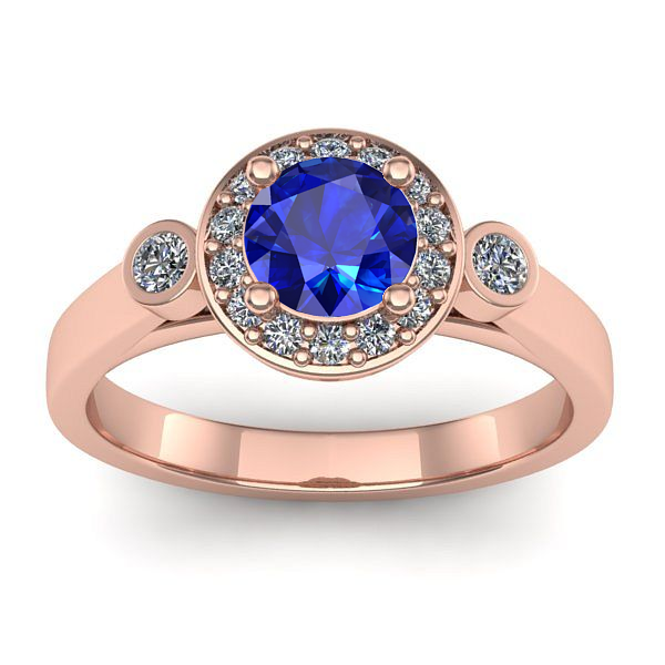 Inel cu safir rotund