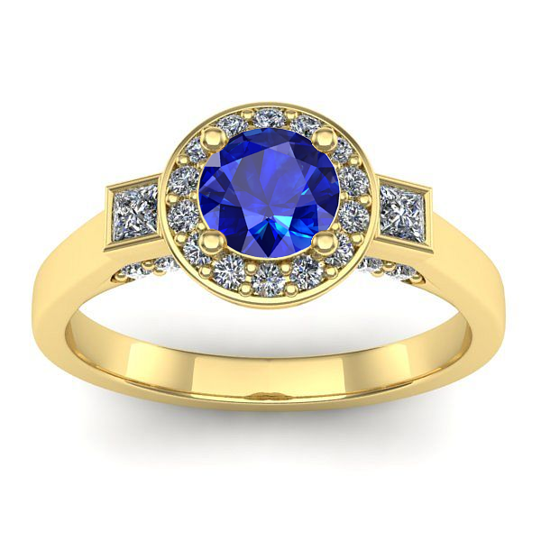 Inel de logodna cu safir rotund