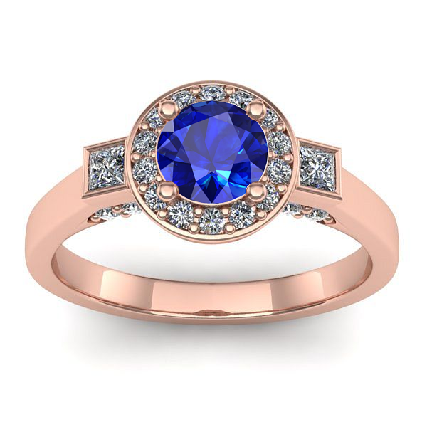 Inel de logodna cu safir rotund