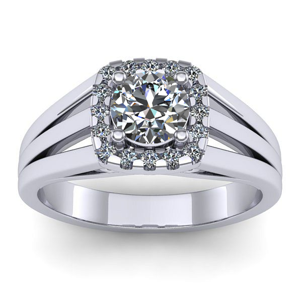 Inel de logodna cu diamant rotund