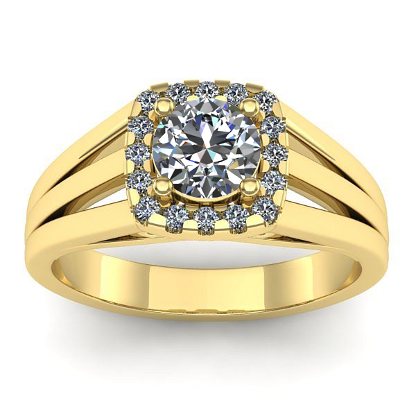Inel de logodna cu diamant rotund