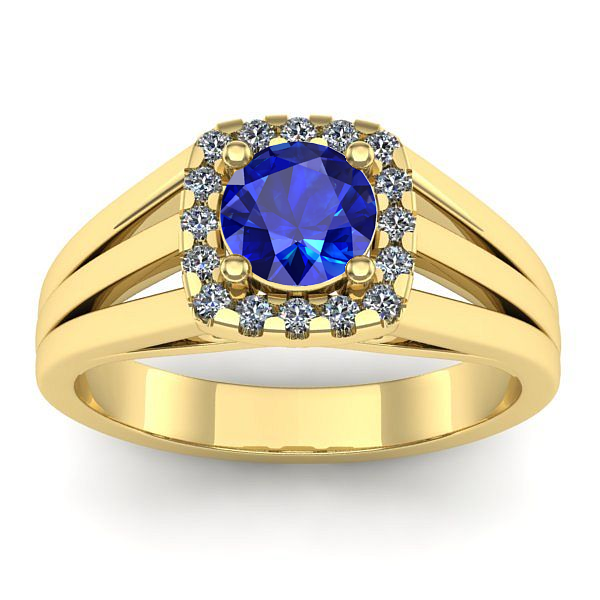 Inel cu safir rotund