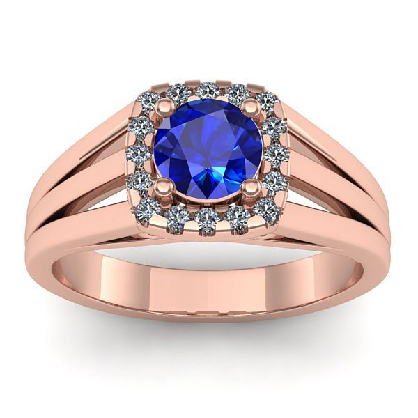Inel cu safir rotund