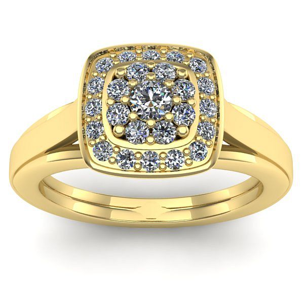 Inel logodna cu diamant rotund