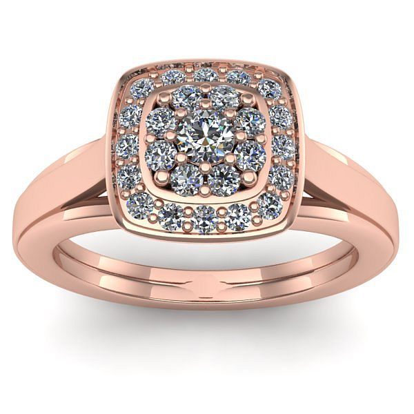 Inel cu diamant rotund