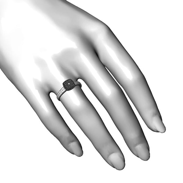 Inel de logodna cu smarald din aur roz