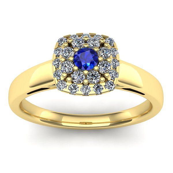 Inel cu safir rotund