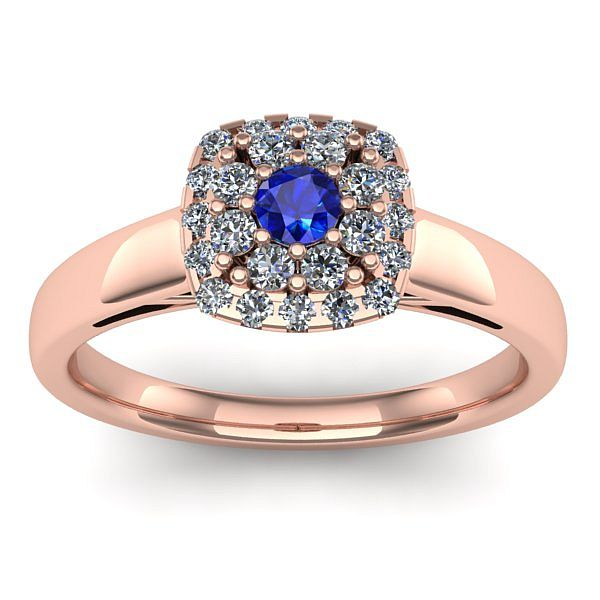 Inel cu safir rotund