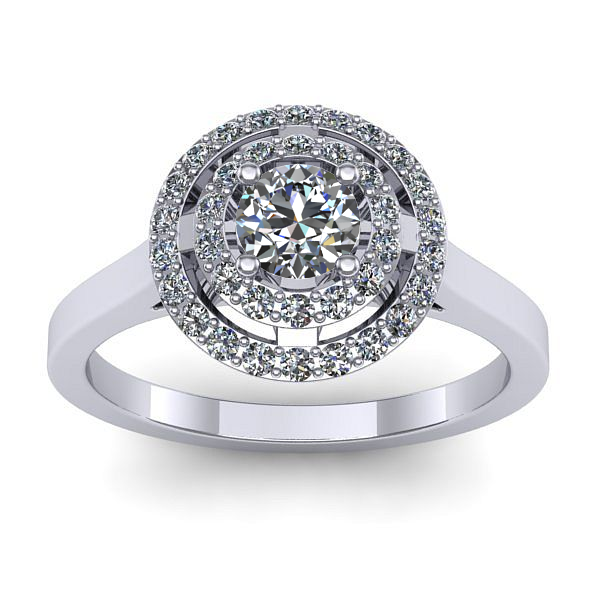 Inel de logodna cu diamant rotund