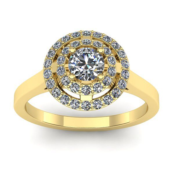 Inel de logodna cu diamant rotund