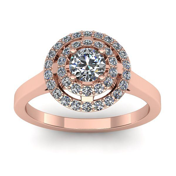 Inel cu diamant rotund