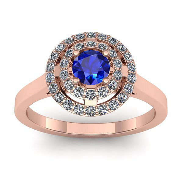 Inel cu safir rotund