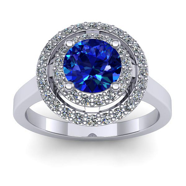 Inel cu safir rotund