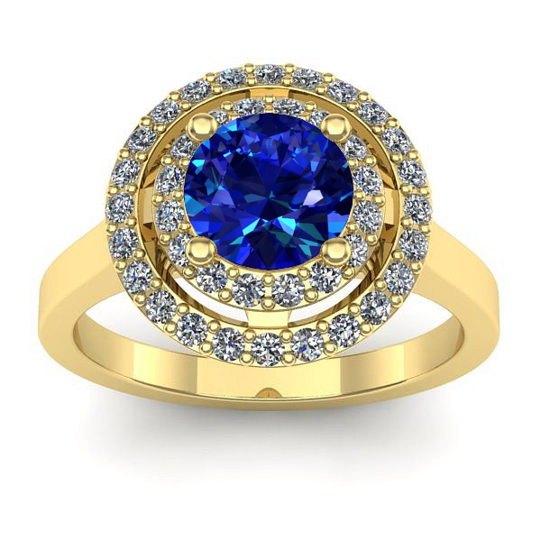 Inel cu safir rotund
