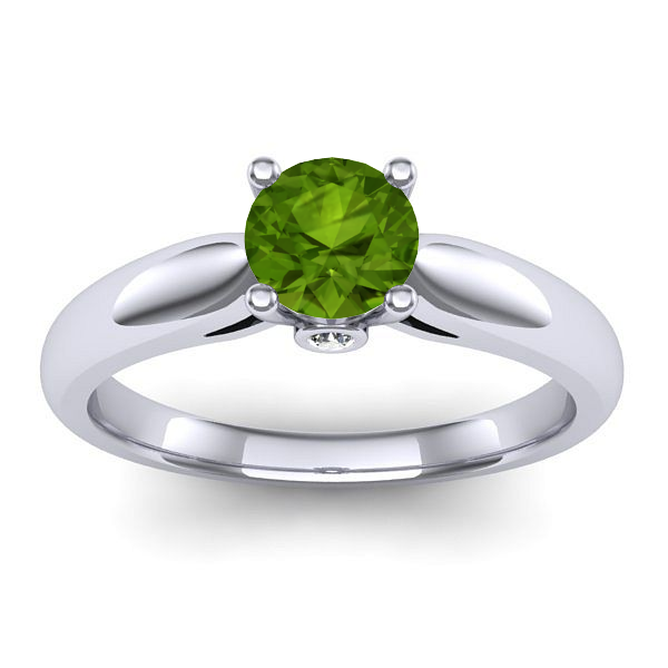 Inel cu peridot rotund