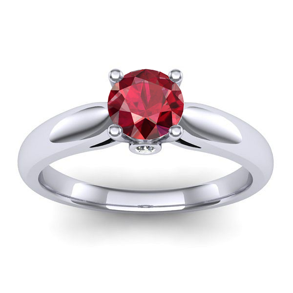 Inel cu rubin rotund