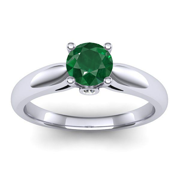 Inel cu smarald rotund