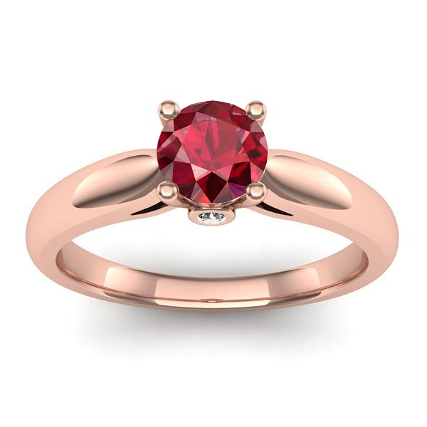 Inel cu rubin rotund