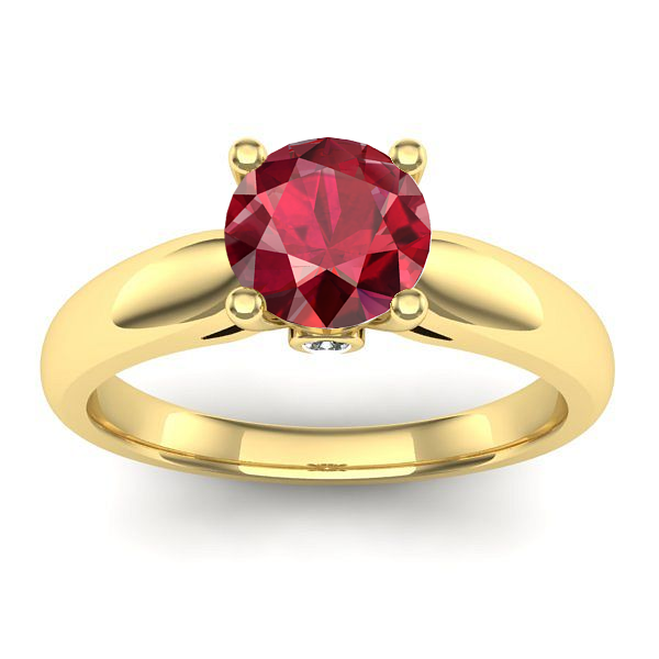 Inel cu rubin rotund