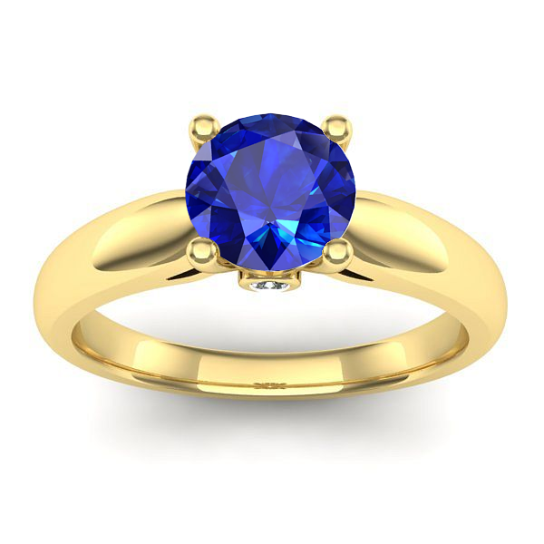 Inel de logodna cu safir rotund