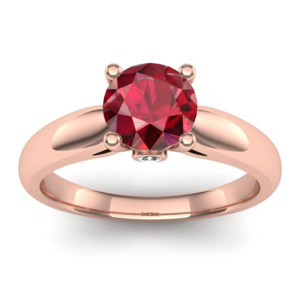 Inel cu rubin rotund