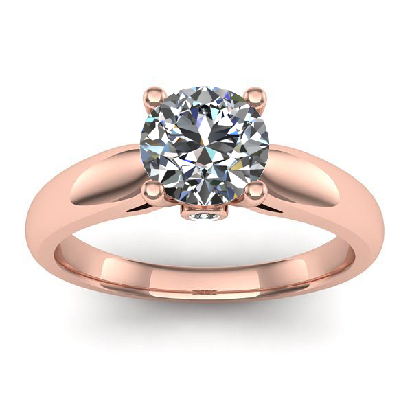 Inel cu diamant de laborator rotund