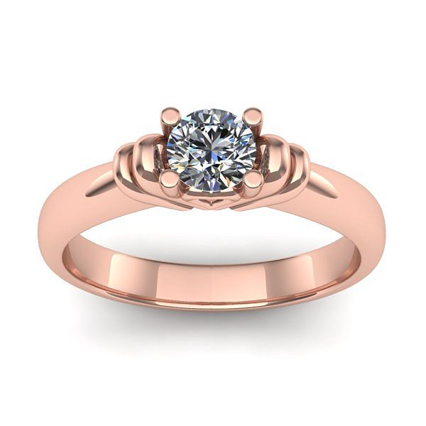 Inel cu diamant rotund