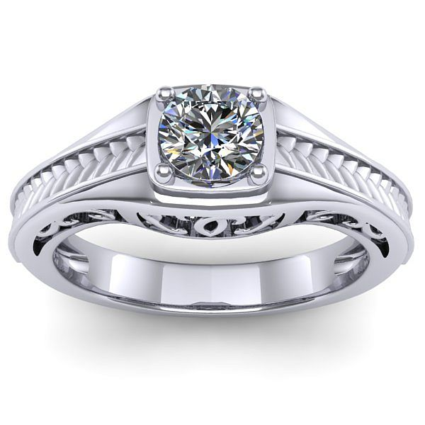 Inel de logodna cu diamant rotund