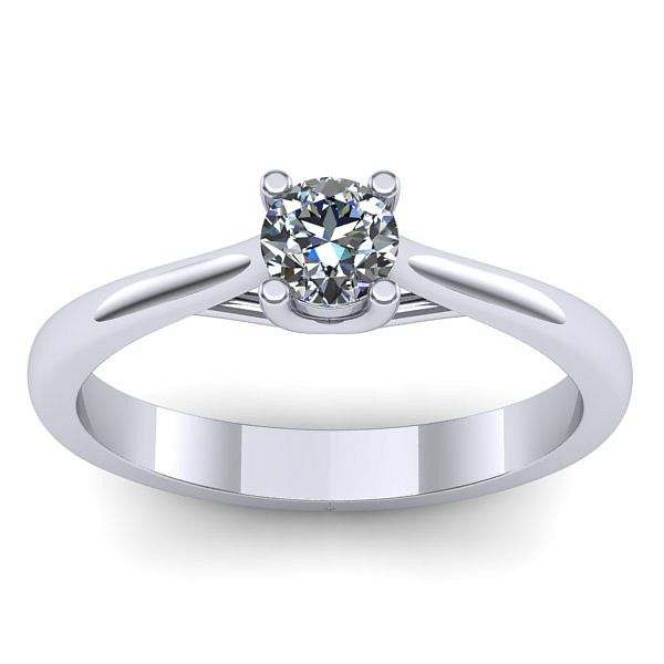 Inel de logodna cu diamant rotund