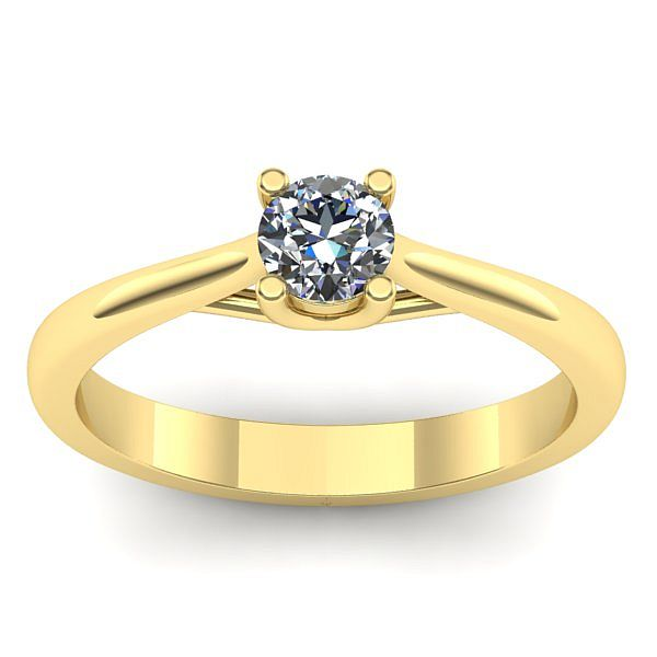 Inel cu diamant rotund