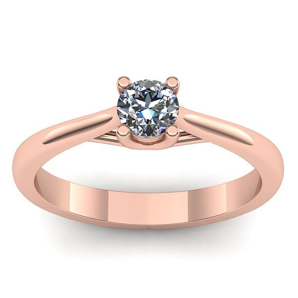 Inel logodna cu diamant rotund