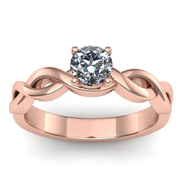 Inel logodna cu diamant rotund