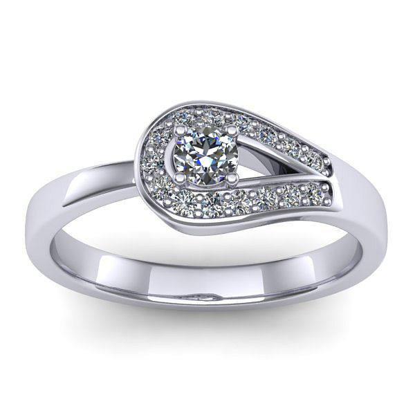 Inel de logodna cu diamant rotund