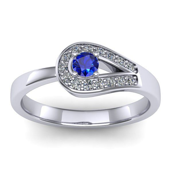 Inel cu safir rotund