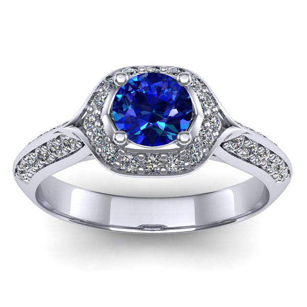 Inel cu safir rotund