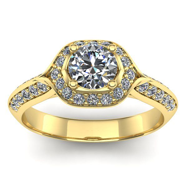 Inel de logodna cu diamant rotund