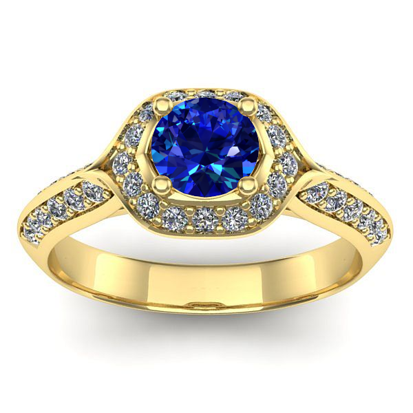 Inel cu safir rotund