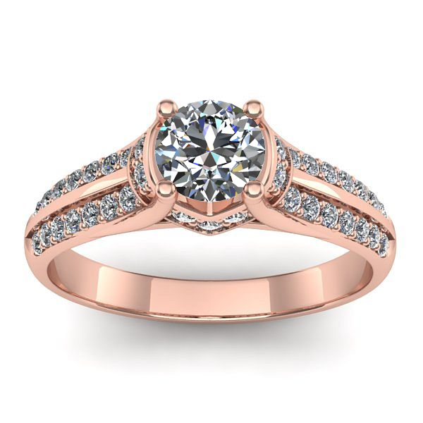 Inel de logodna cu diamant rotund