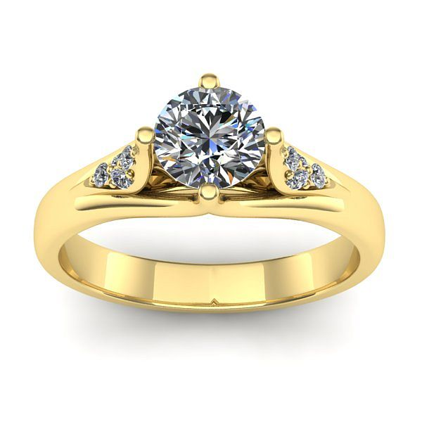 Inel de logodna cu diamant de laborator rotund