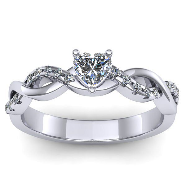 Inel cu diamant inima