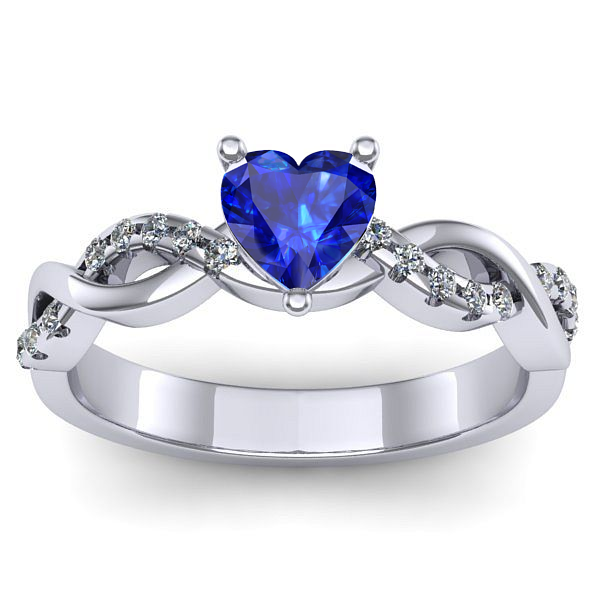 Inel cu safir inima