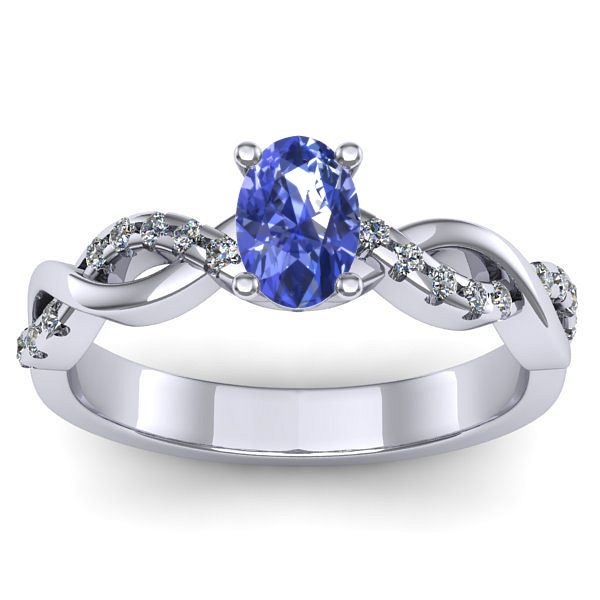 Inel cu tanzanit oval