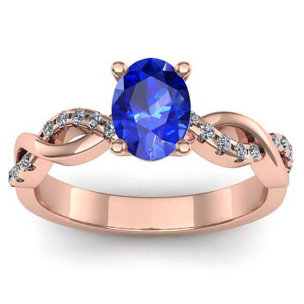 Inel logodna cu safir oval