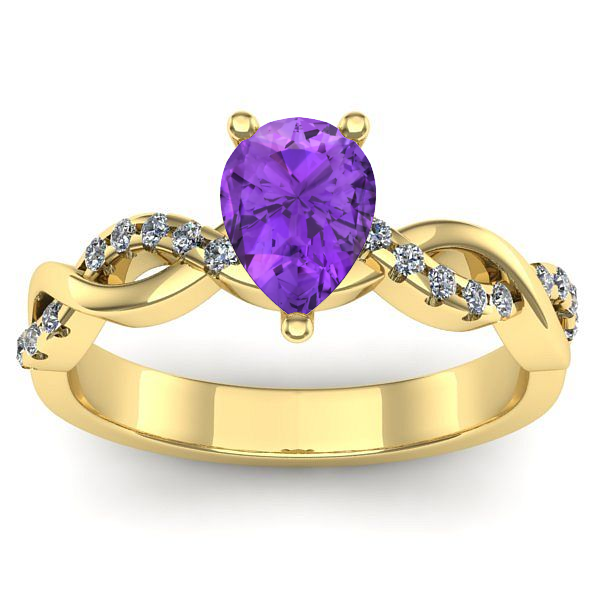 Inel cu ametist lacrima