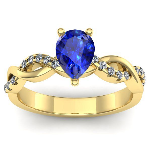 Inel de logodna cu safir lacrima